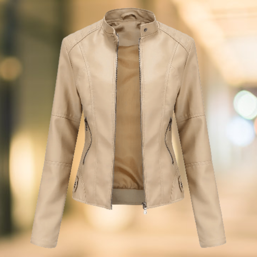 Stylische Kunstlederjacke für Frauen