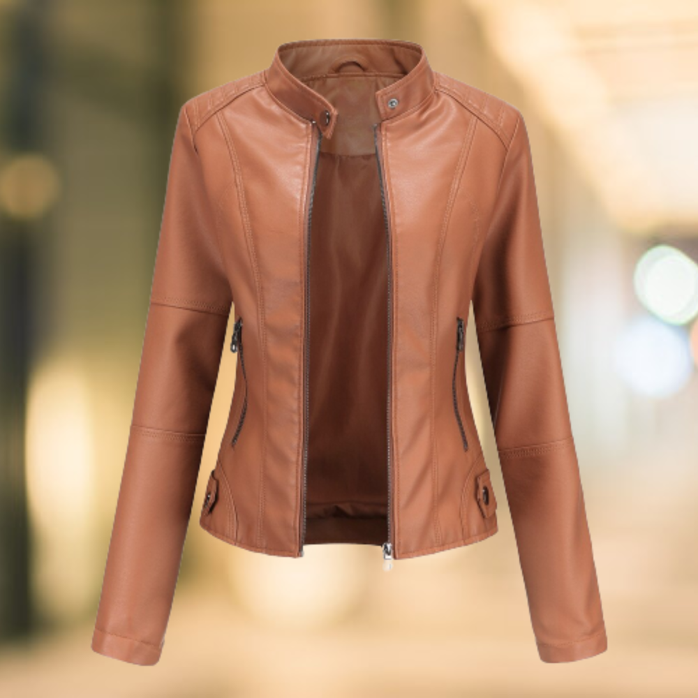 Stylische Kunstlederjacke für Frauen