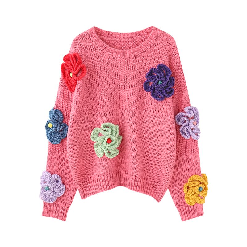 Noar | Vintage 3D Blume Pullover