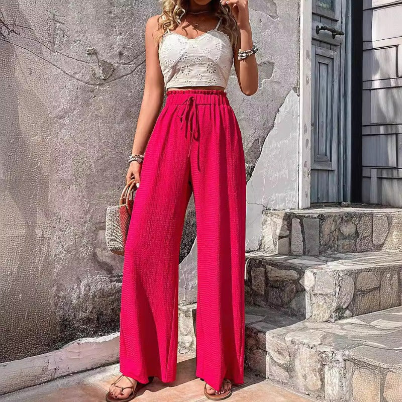 Emma - Stilvolle Damenhose mit weitem Bein für den Sommer