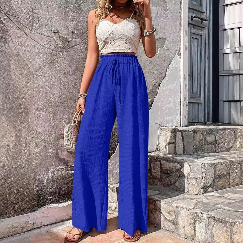 Emma - Stilvolle Damenhose mit weitem Bein für den Sommer