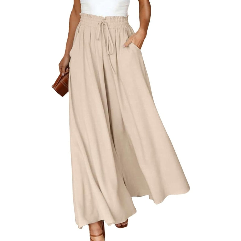 Maja - Stilvolle Damenhose mit hoher Taille und weitem Bein
