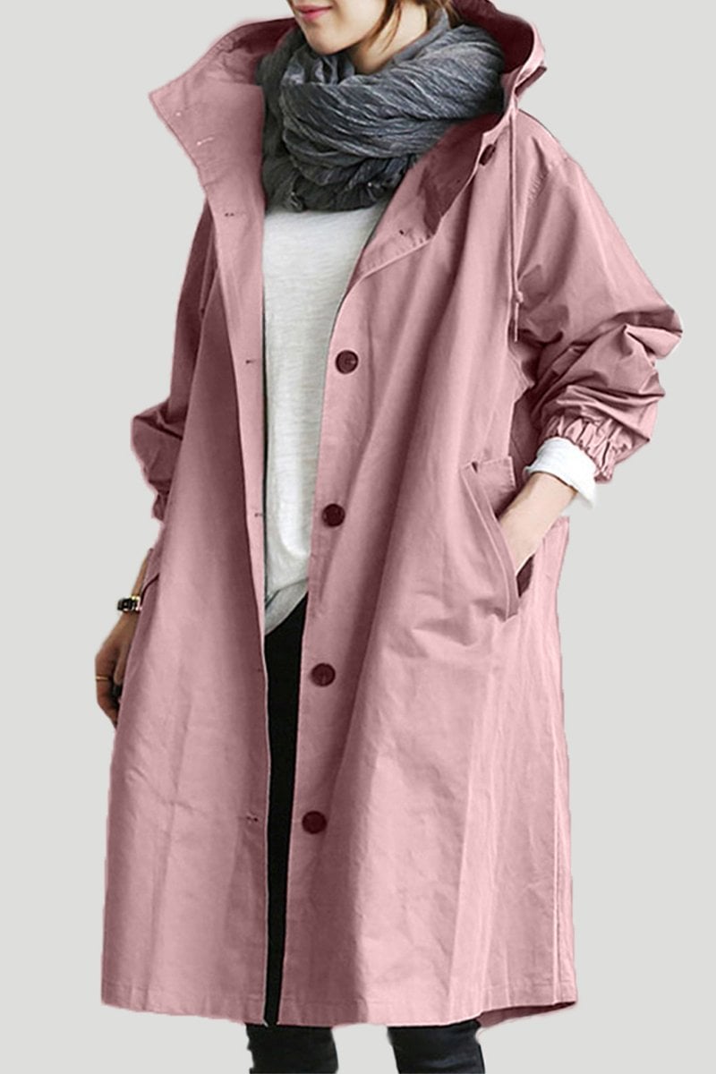 Helena - Stilvoller wasserdichter Trenchcoat mit praktischer Kapuze