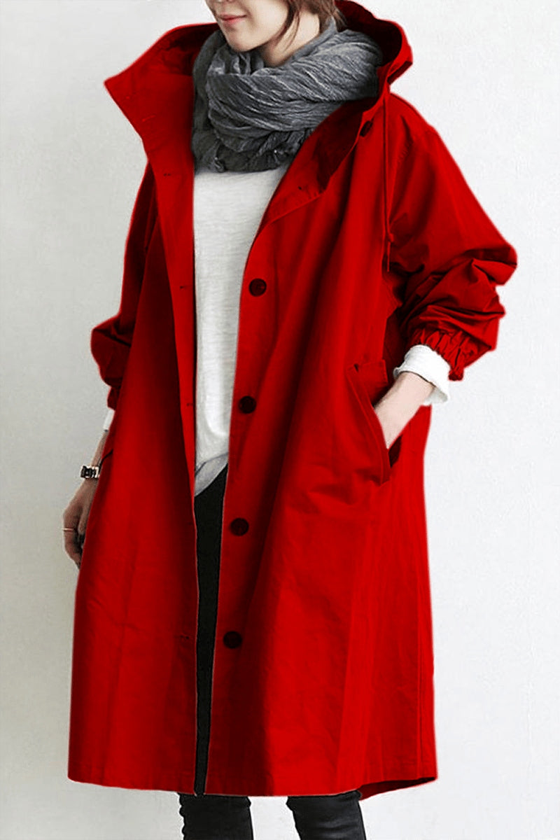 Helena - Stilvoller wasserdichter Trenchcoat mit praktischer Kapuze
