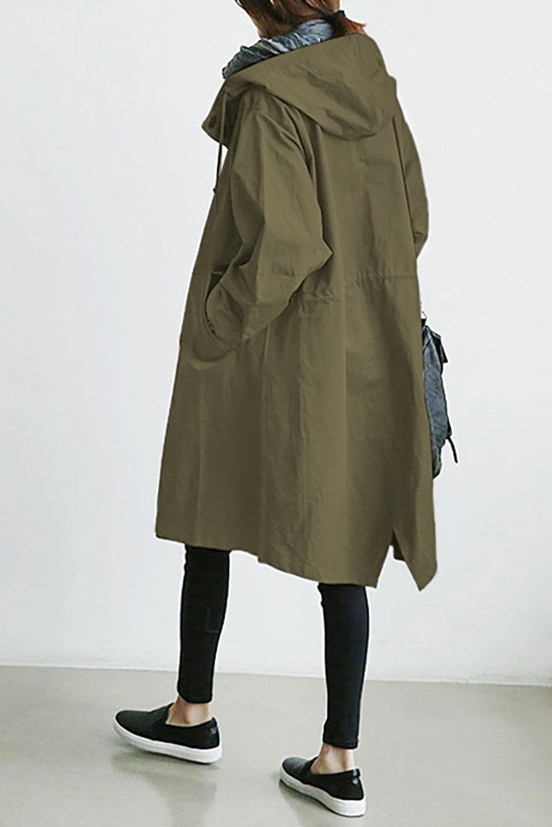 Helena - Stilvoller wasserdichter Trenchcoat mit praktischer Kapuze