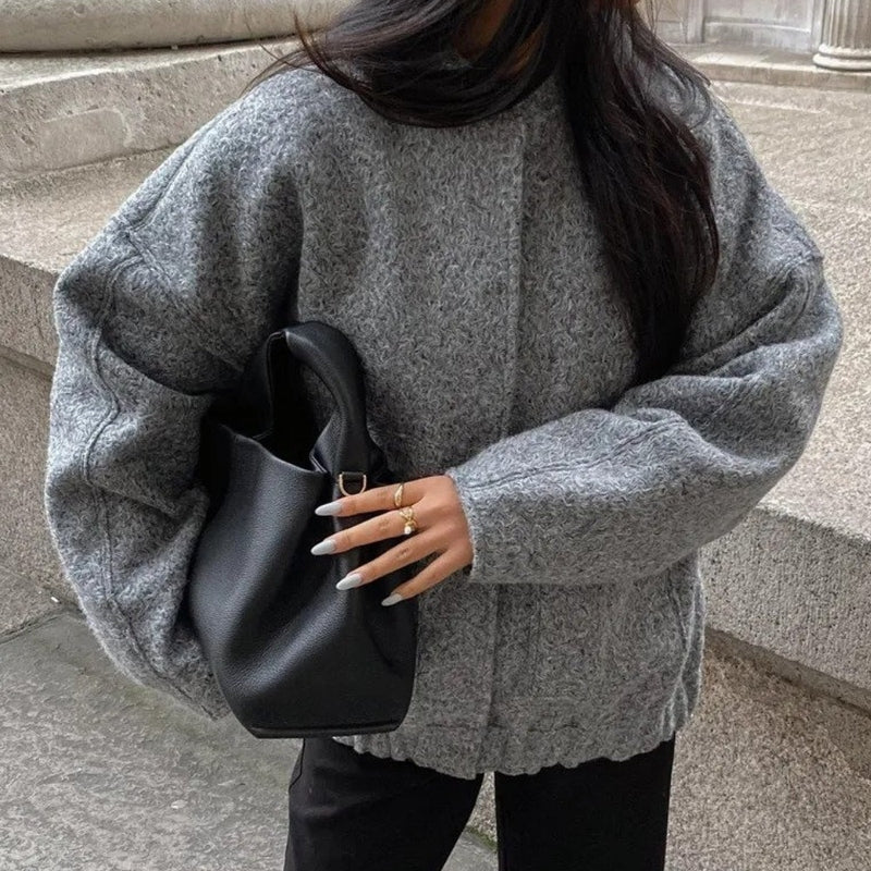 Viktoria - Stylische oversized Bomberjacke für Damen im Herbst und Winter