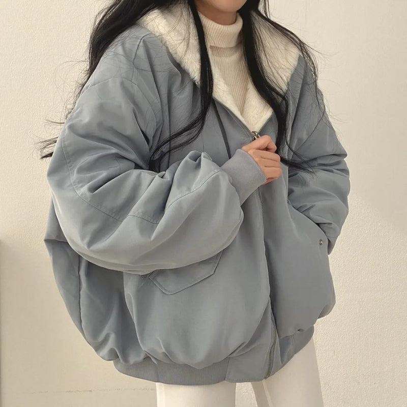 Yvonne - Stilvolle doppelseitige Bomberjacke für Damen im Oversized-Look