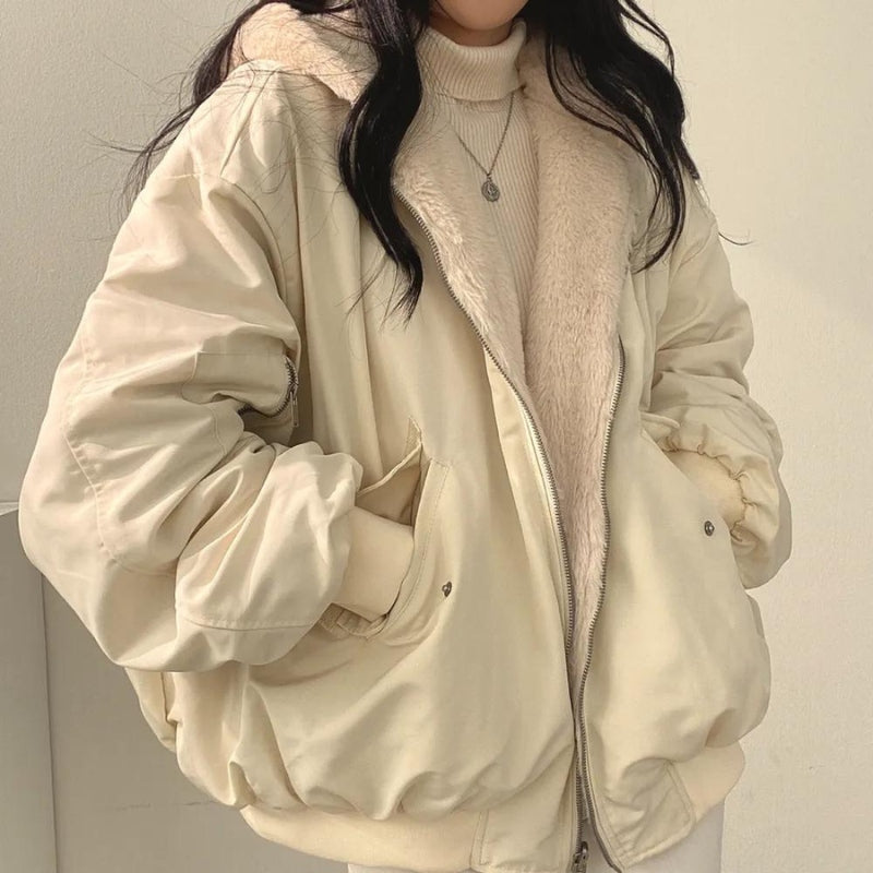 Yvonne - Stilvolle doppelseitige Bomberjacke für Damen im Oversized-Look