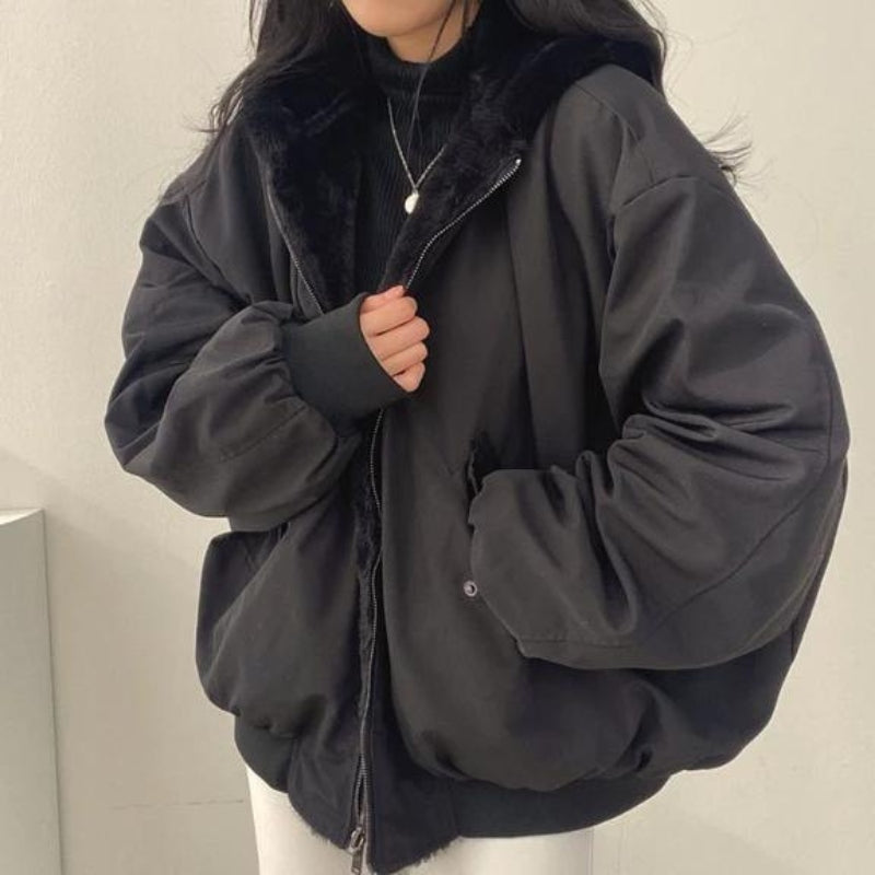 Yvonne - Stilvolle doppelseitige Bomberjacke für Damen im Oversized-Look