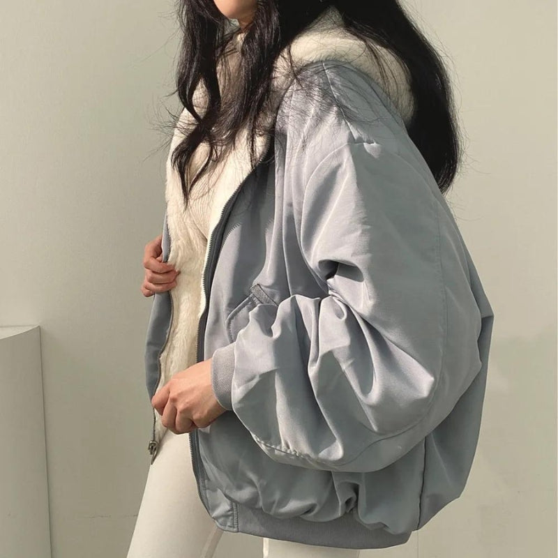 Yvonne - Stilvolle doppelseitige Bomberjacke für Damen im Oversized-Look