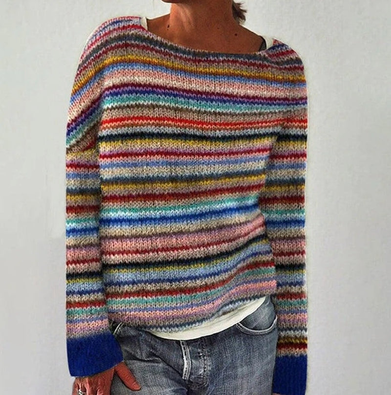 Fiona - Stilvoller und bequemer gestreifter Pullover für jeden Anlass