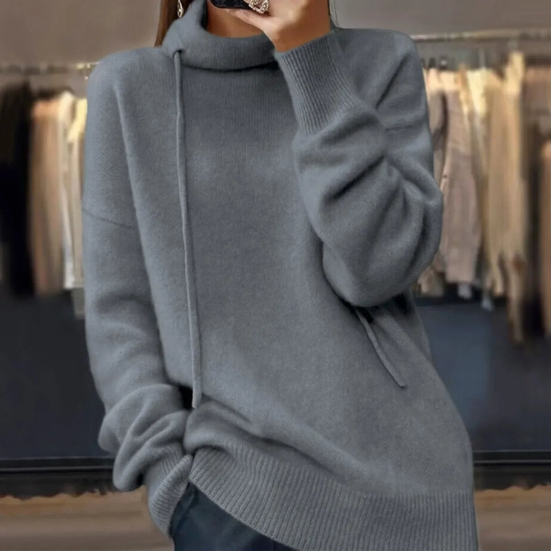 Katja - Modischer Strickpullover mit Stehkragen für Damen