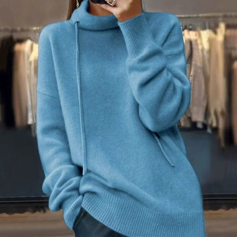Katja - Modischer Strickpullover mit Stehkragen für Damen