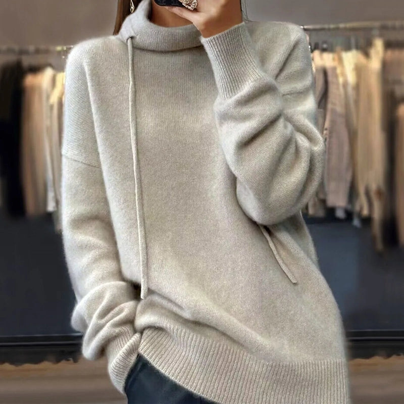 Katja - Modischer Strickpullover mit Stehkragen für Damen
