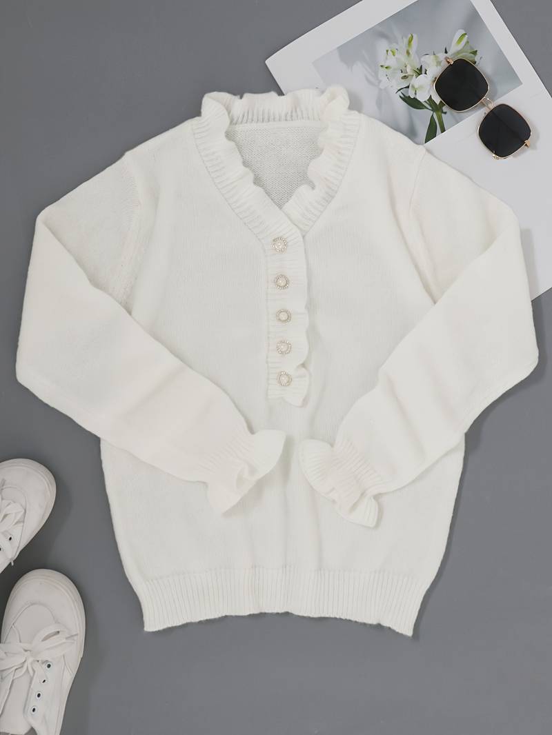 Marina - Stilvolle Damenbluse mit V-Ausschnitt und schickem Design
