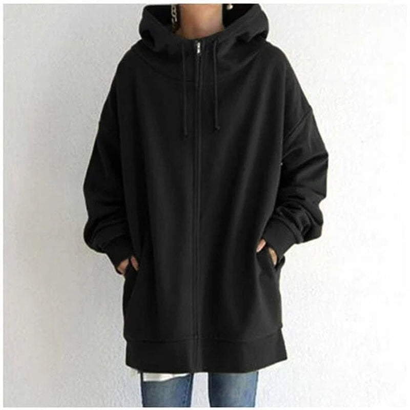 Maya - Stilvoller Kapuzenpullover für Damen im Herbst/Winter mit Reißverschluss