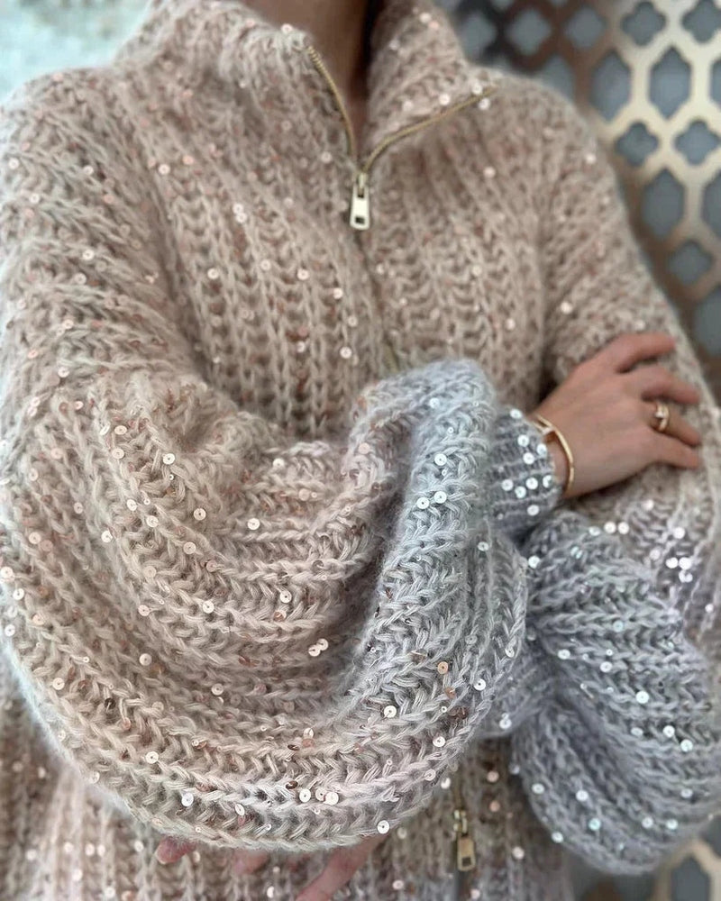 Vera - Stilvoller Seidenpullover mit funkelnden Akzenten