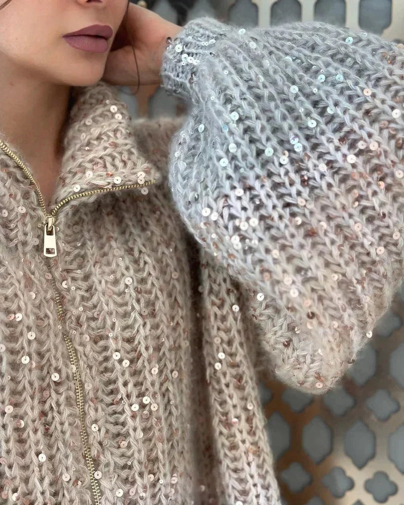 Vera - Stilvoller Seidenpullover mit funkelnden Akzenten