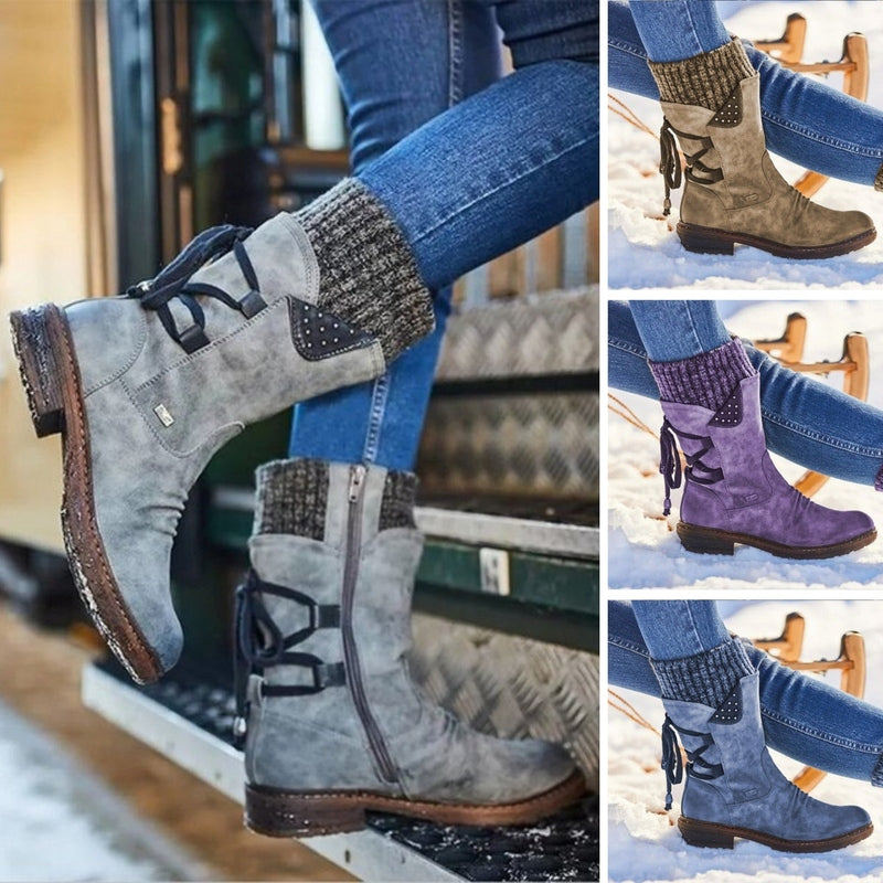 Clara - Modische wadenhohe Schneestiefel für Damen im Winterstyle