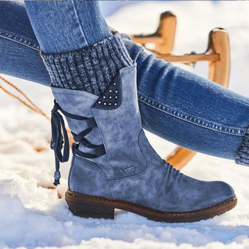 Clara - Modische wadenhohe Schneestiefel für Damen im Winterstyle