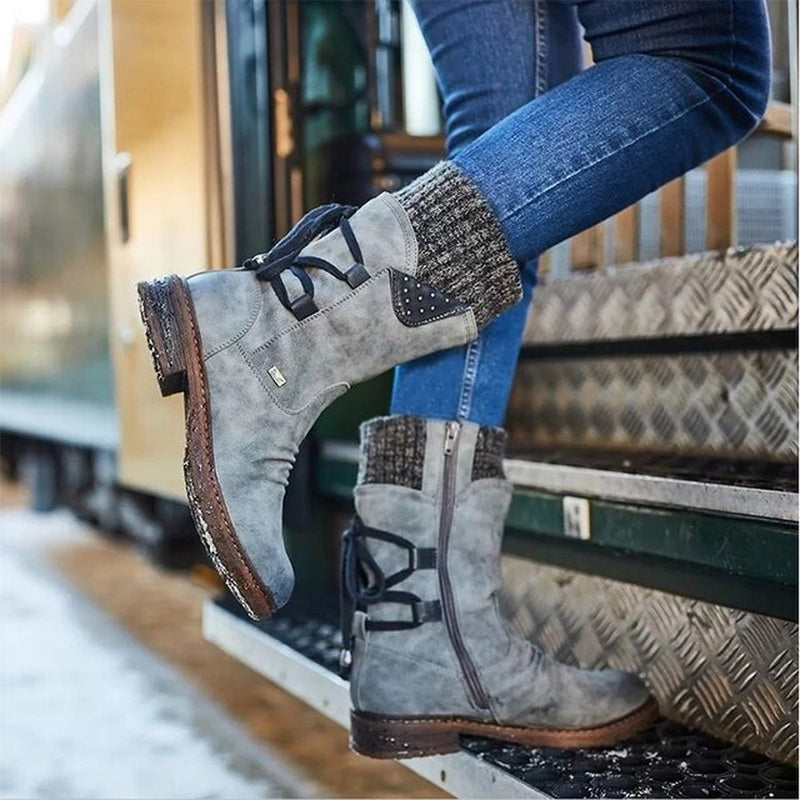 Clara - Modische wadenhohe Schneestiefel für Damen im Winterstyle