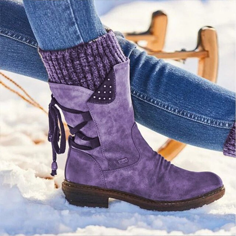 Clara - Modische wadenhohe Schneestiefel für Damen im Winterstyle