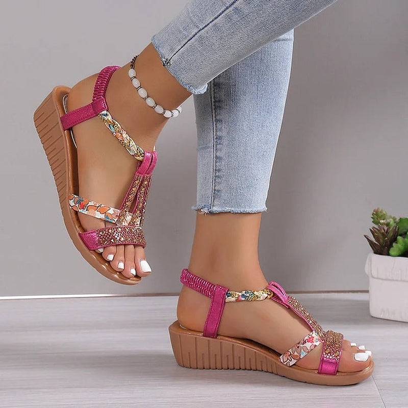 Dominique - Funkelnde Kristall-Sandalen für stilvolle Damen