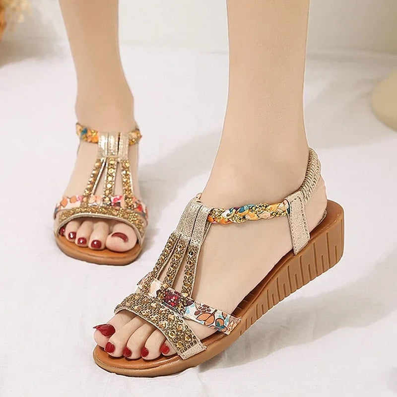 Dominique - Funkelnde Kristall-Sandalen für stilvolle Damen