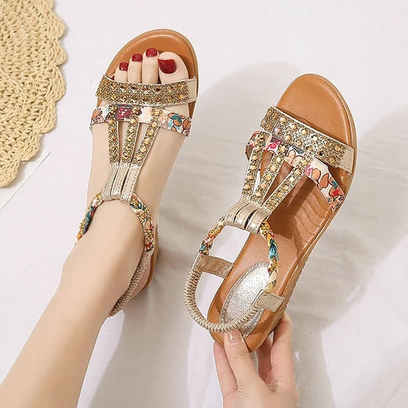 Dominique - Funkelnde Kristall-Sandalen für stilvolle Damen