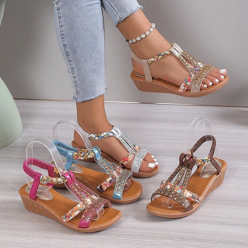 Dominique - Funkelnde Kristall-Sandalen für stilvolle Damen