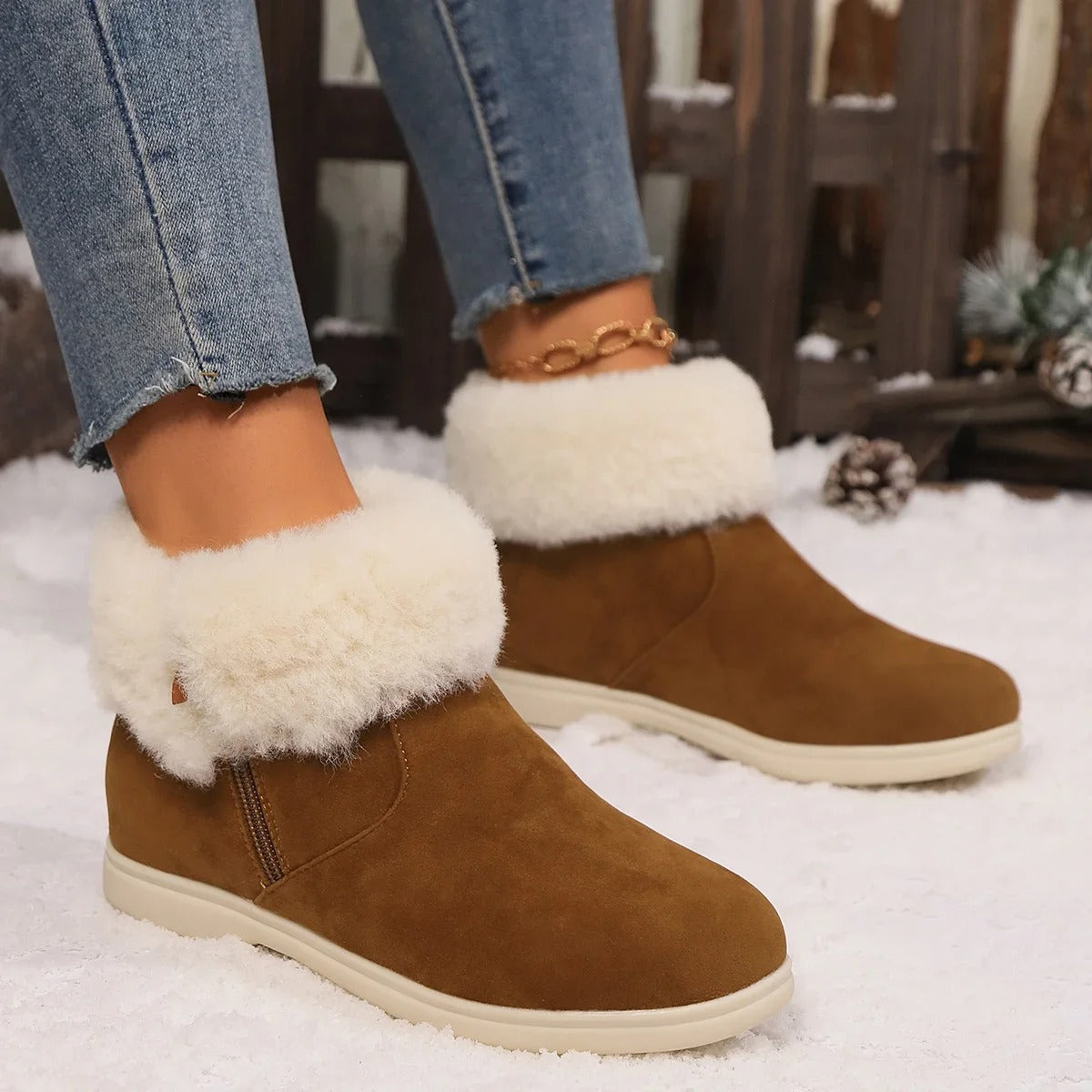 Elke® | Warme Winterstiefeletten mit Kunstfell