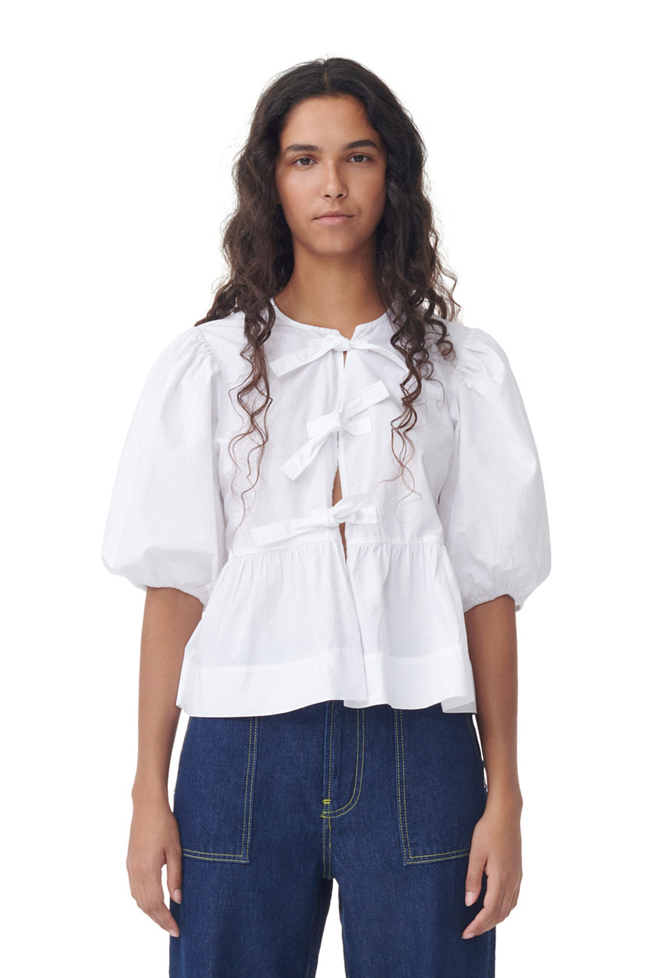 Damenbluse mit Schleife - Daniela