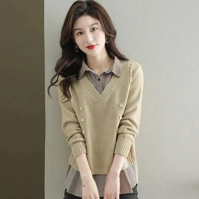 Tahir | Zweiteiliger Strickpullover für Frauen