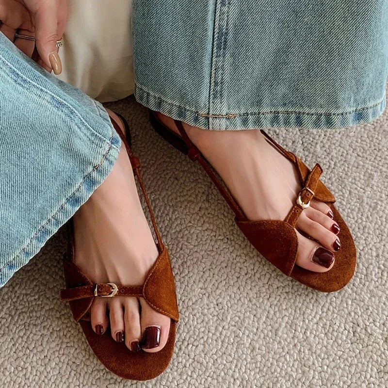Lurenza® | Minimalistische Sommerriemchen-Sandalen