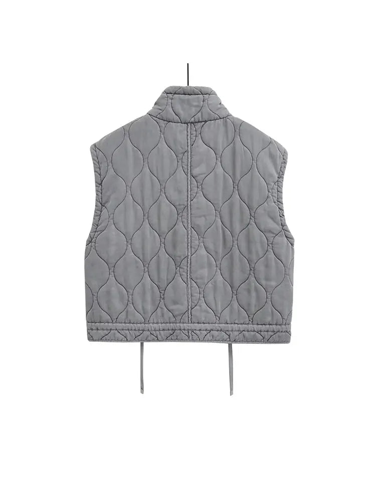 Vince | Herbst Winter Frauen Tasche Baumwolle Mantel Weste ärmellos