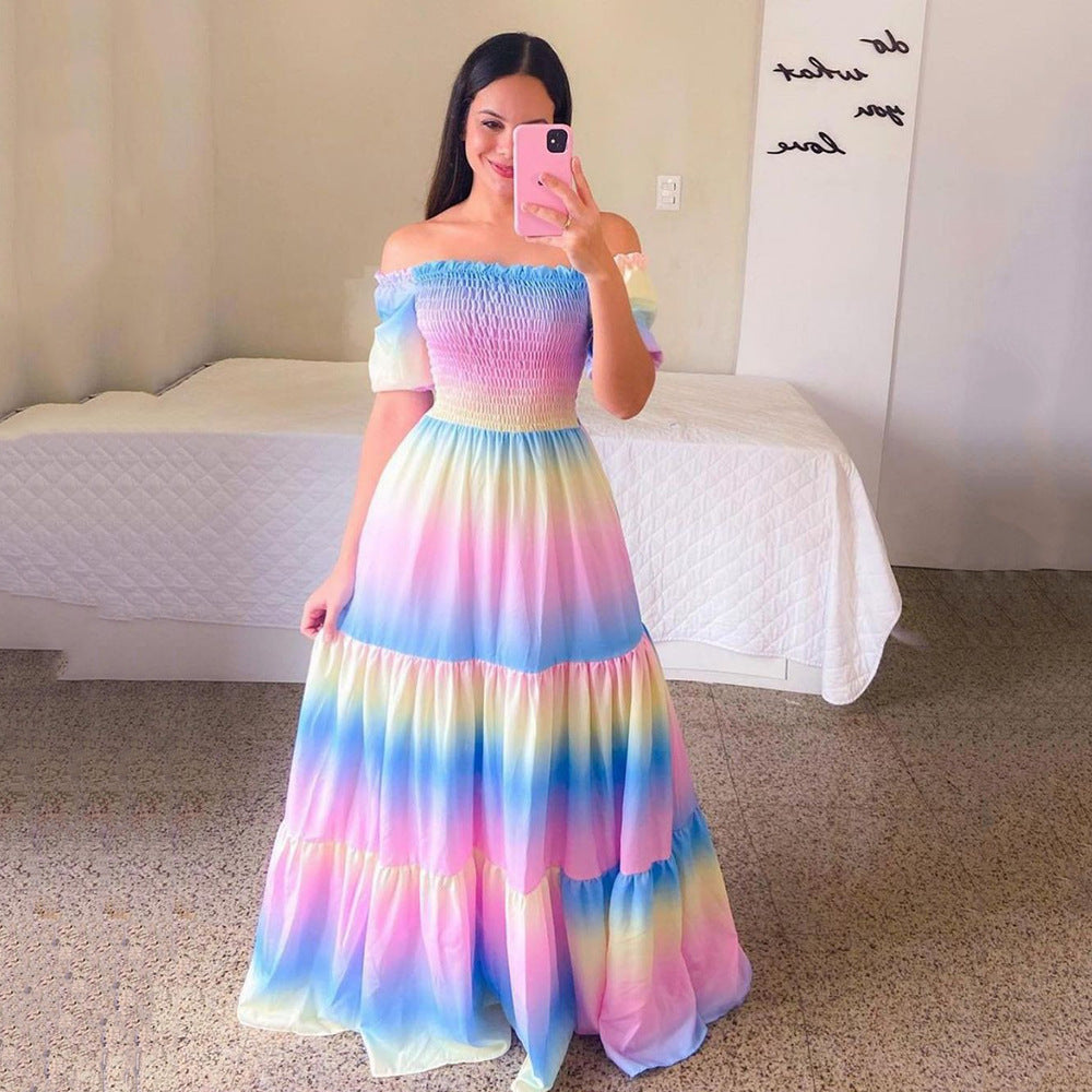 Heidi – Florales Damen-Maxikleid mit Off-Shoulder-Design