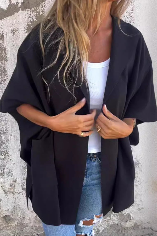 Lasithra | Violette Kapuzen-Cape-Jacke