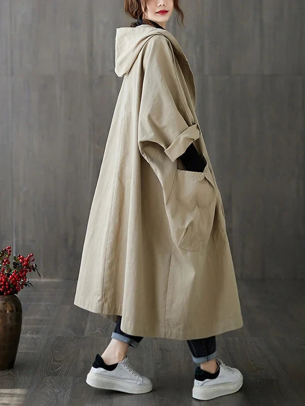Luisa - Damen Trenchmantel mit Kapuze