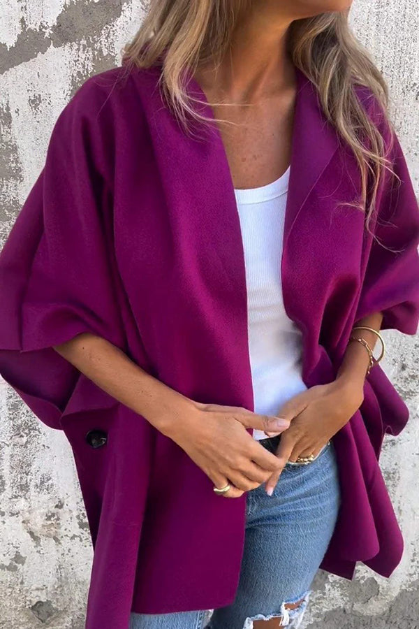 Lasithra | Violette Kapuzen-Cape-Jacke