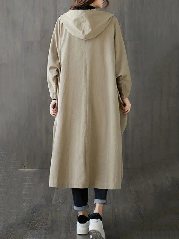 Luisa - Damen Trenchmantel mit Kapuze