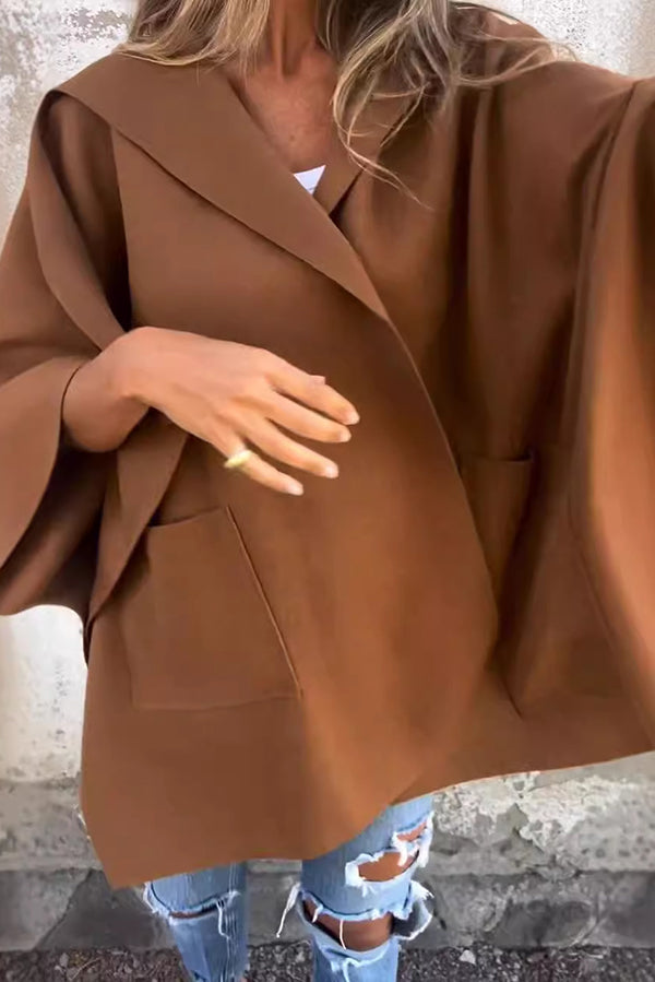 Lasithra | Violette Kapuzen-Cape-Jacke