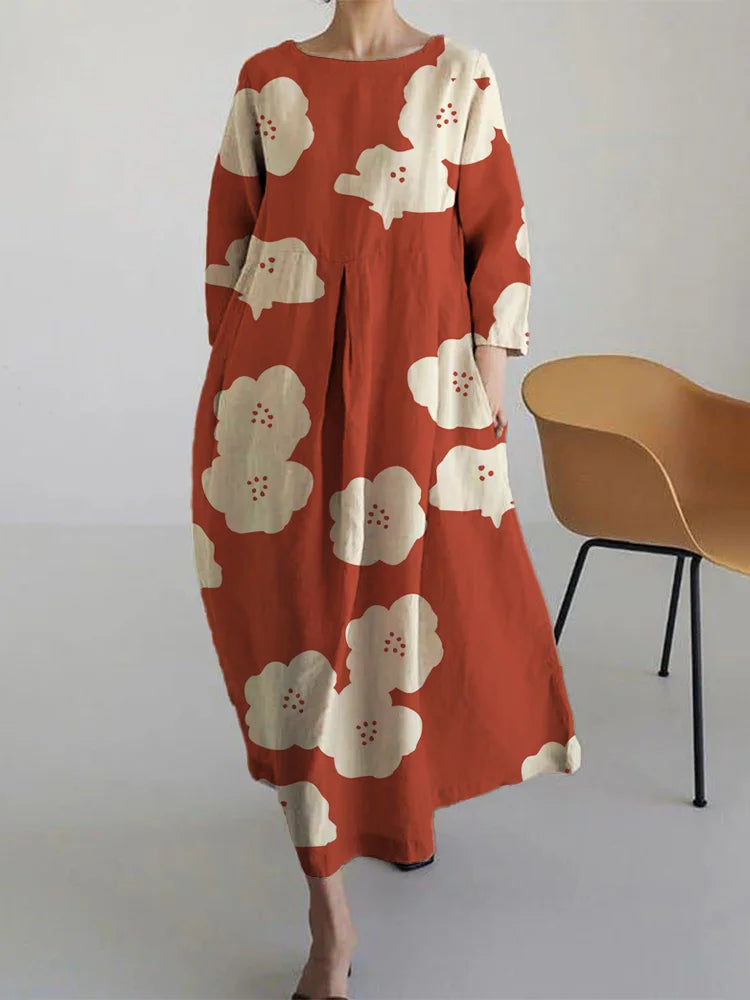 Sophie | Unkompliziertes, elegantes Kleid mit Blumendruck für Frauen