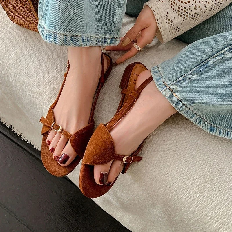 Lurenza® | Minimalistische Sommerriemchen-Sandalen