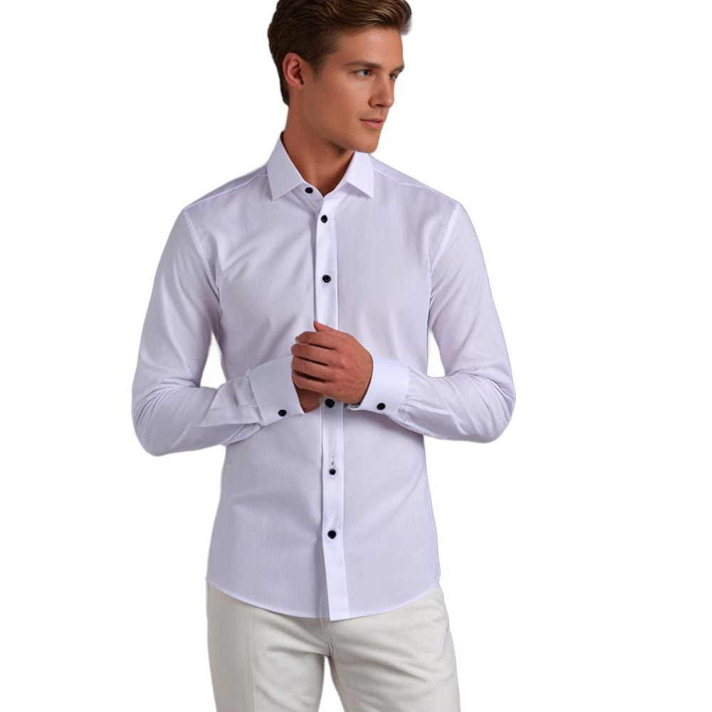 Herren Stretch Hemd | Klassisches Hemd mit Bequemer Passform