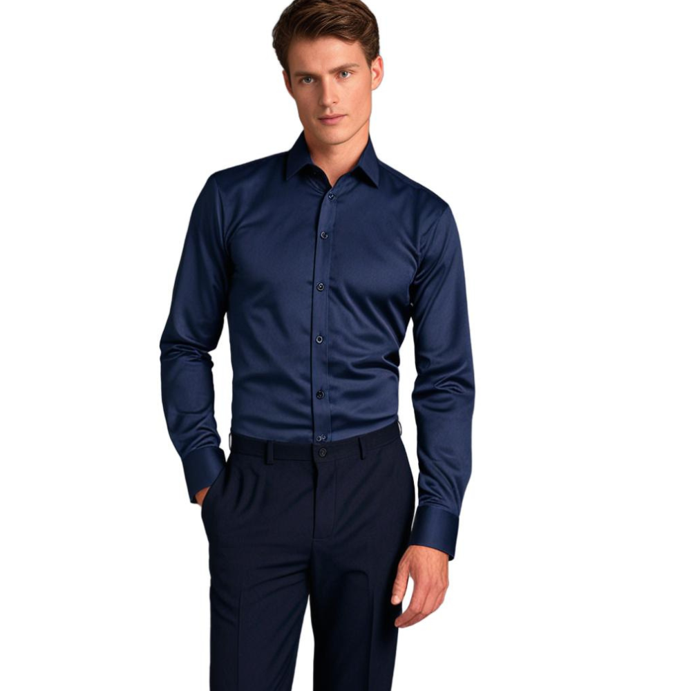 Herren Stretch Hemd | Klassisches Hemd mit Bequemer Passform