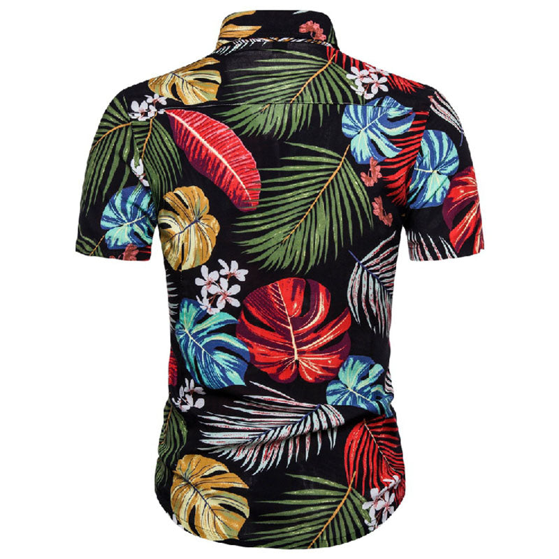 Lässiges bedrucktes Urlaubshemd für Herren im Vintage Look