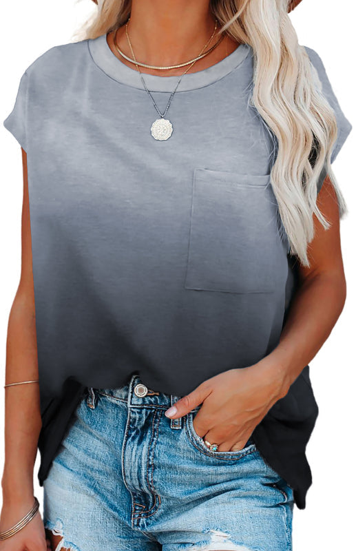 Fudus | Rundhals Kurzarm Tasche Top
