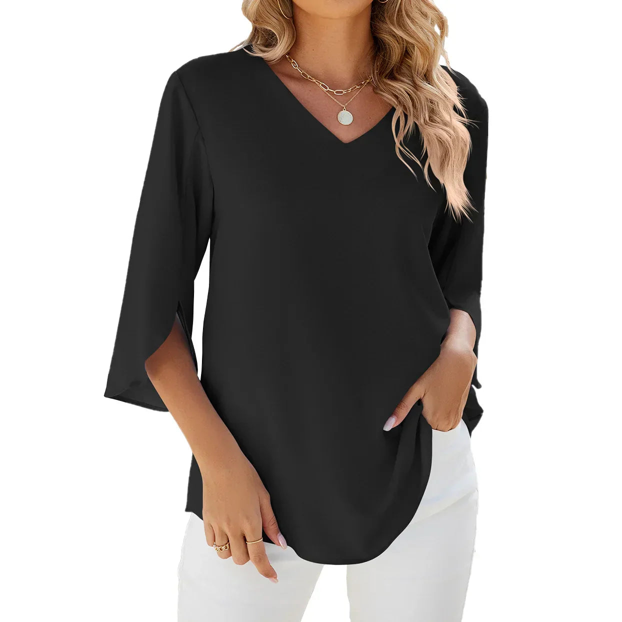 Bonafita Marly | Mühelose V-Ausschnitt Bluse