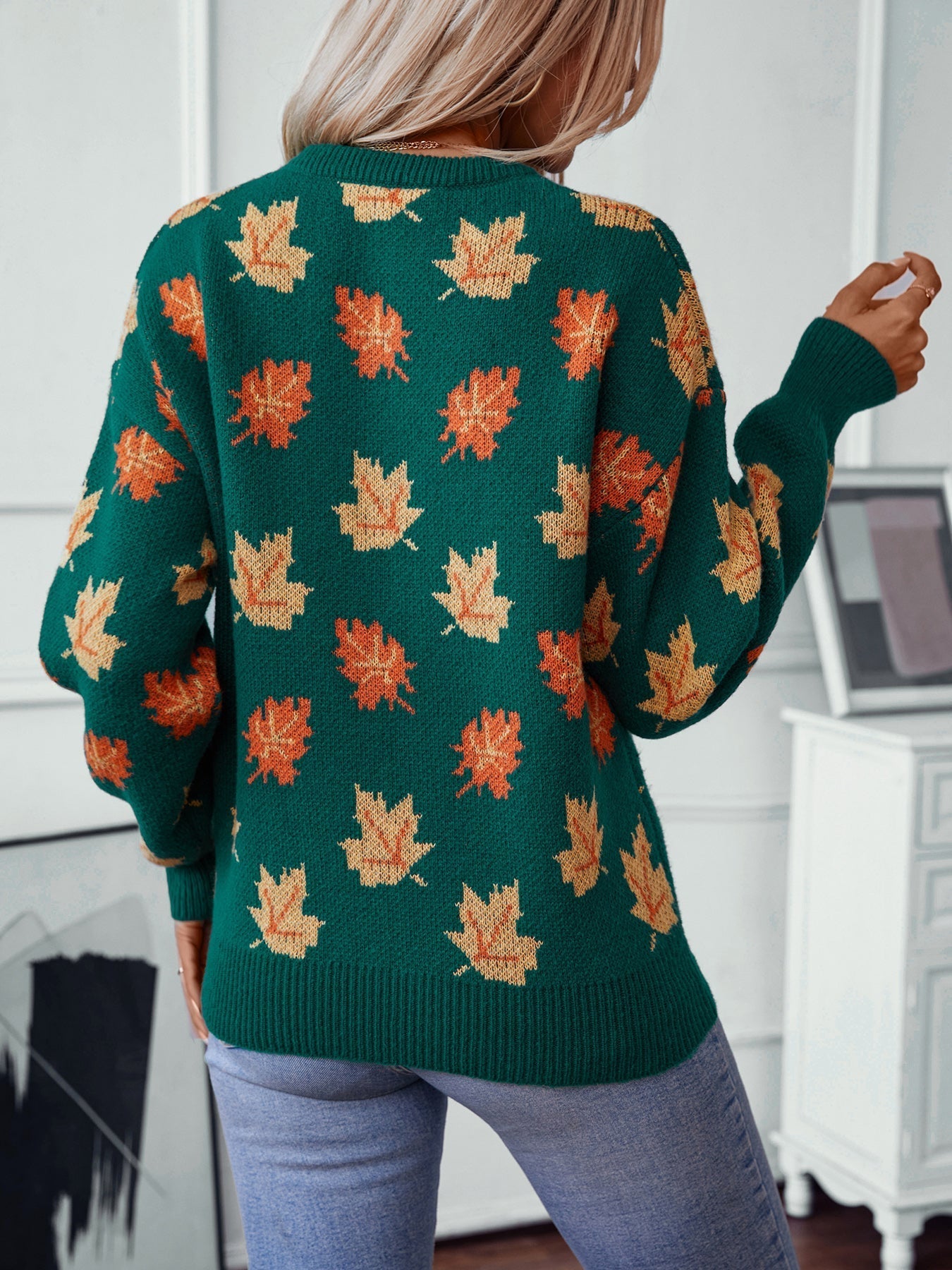 Nilo | Gemütlicher Pullover mit Ahornblatt-Muster