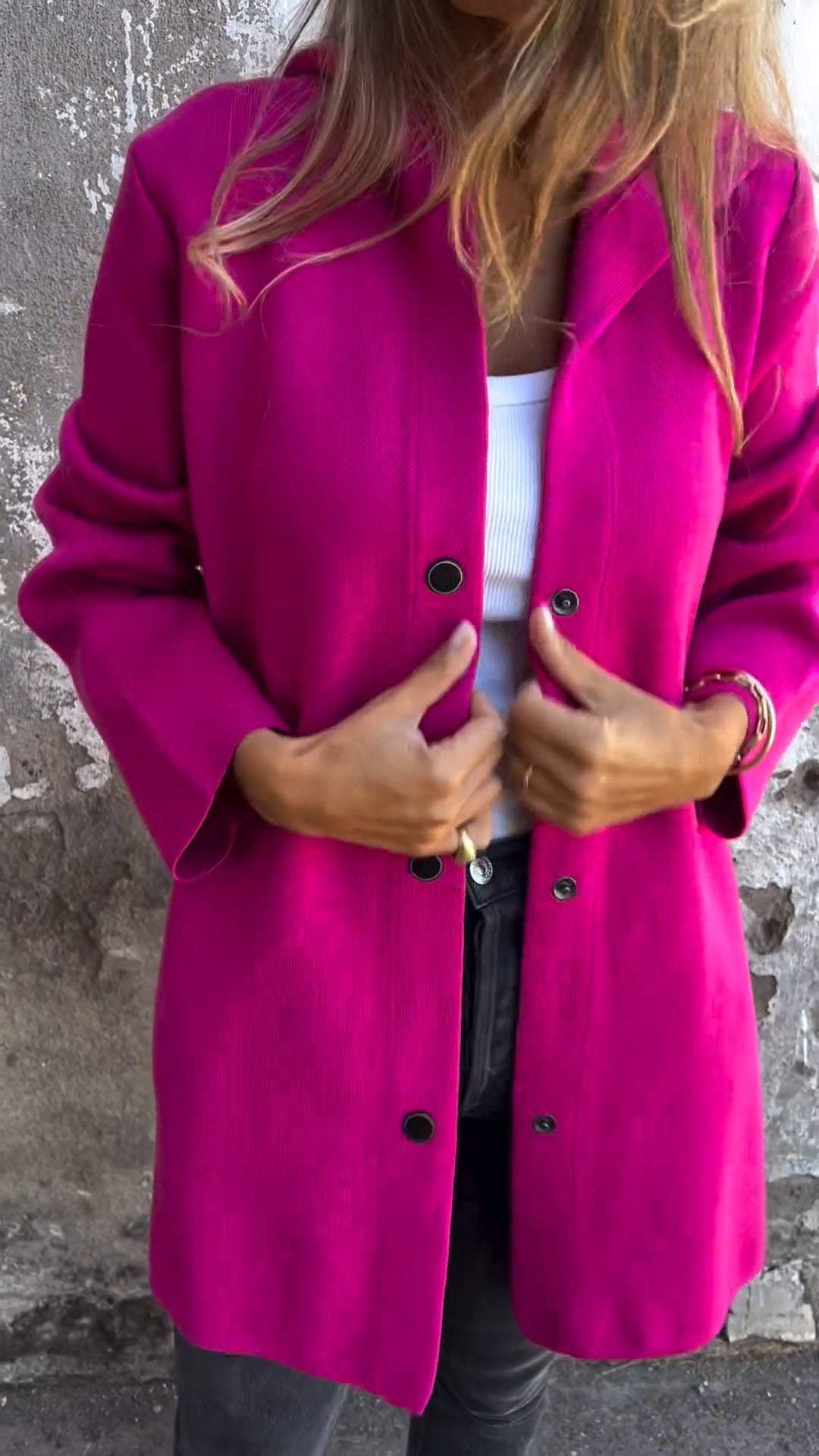 Bonafita Karlien - Lässige einreihige Kapuzenjacke
